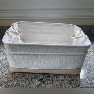 White Canvas Storage Baskets